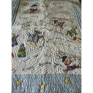 Bloomingdale Humpty Dumpty Baby Crib Quilt 41” W x 52” L ~ EUC